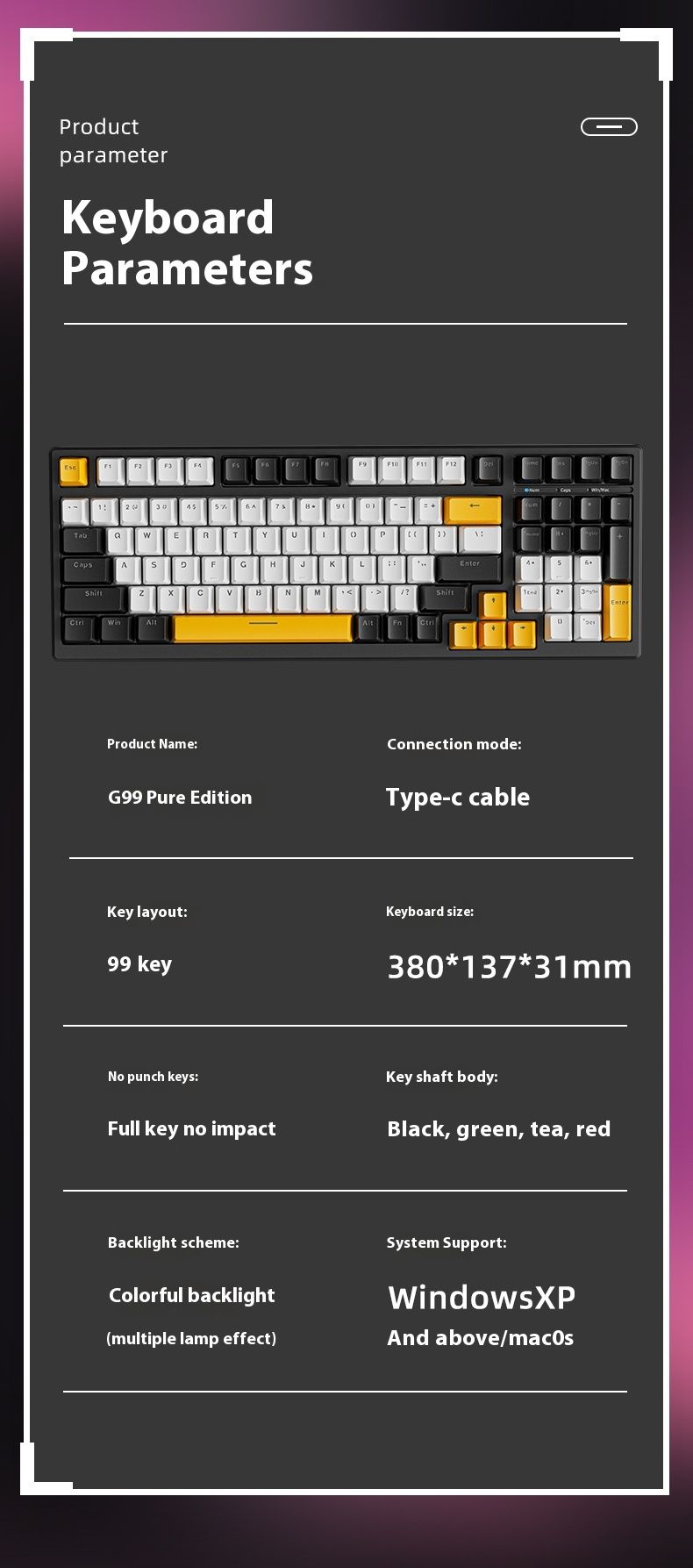 Göz kamaştırıcı G99 üçüncü deneme sınavı kablosuz Bluetooth mavi kırmızı eksen ofis E-spor oyunu masaüstü dizüstü bilgisayar mekanik_voghion.com