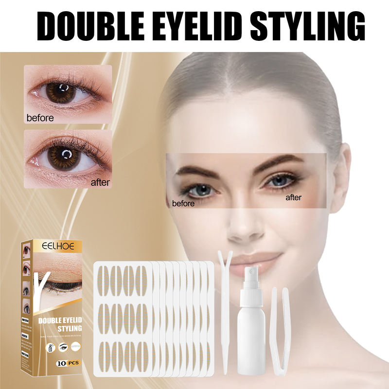 free EELHOE adhesive double eyelid patch lace mesh invisible, breathable, super adhesive, long-lasting clip, and ,_voghion.com