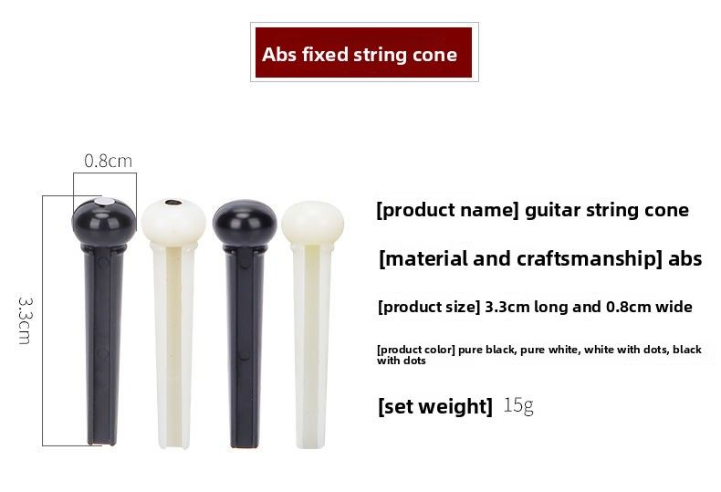 Folk Pure Copper Cones Brass Posts Peg Puller Extension Sustain Guitar String Fixing Pegs Set_voghion.com