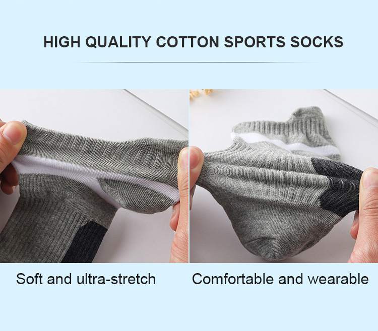 New Cotton Sweat-absorbing, Odor-proof, Breathable, Shallow Mouthed Short Tube Men's Socks, Autumn And Winter Running,_voghion.com