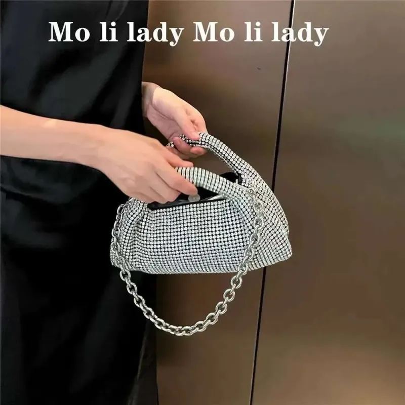 Designer 2025 Borsa da donna con brillantini di alta qualità, in cristallo lucido con strass, per sera, matrimonio, festa, pochette_voghion.com