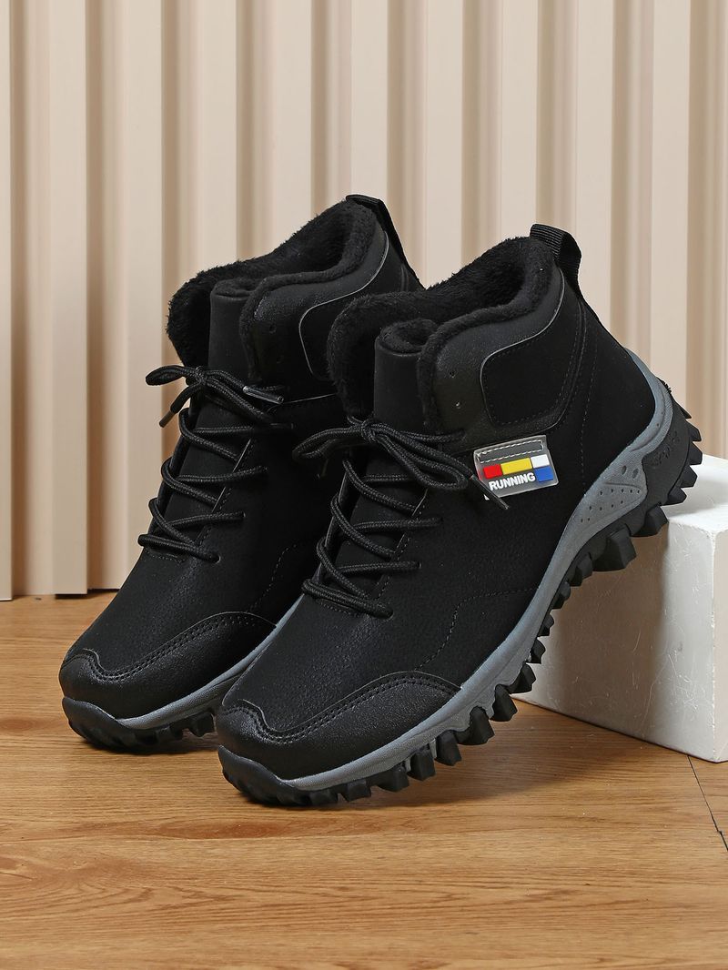 Herbst winter paar anti-rutsch verschleiß-beständig sport schuhe mit dicken baumwolle schuhe, kurze samt bequem für beide_voghion.com