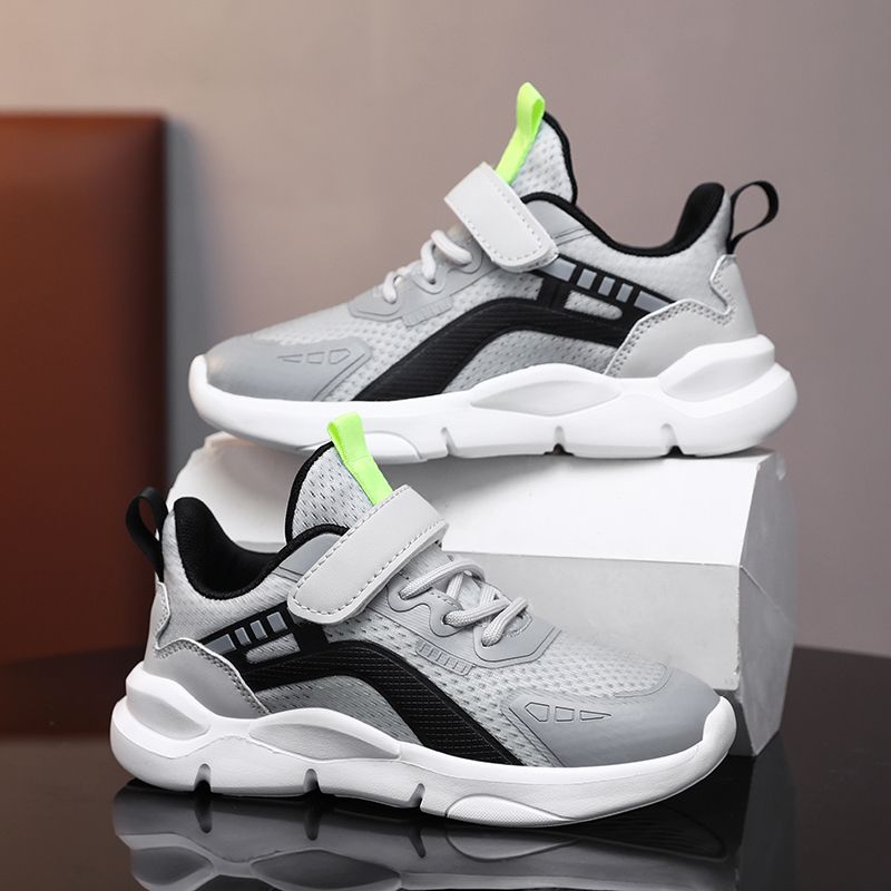 Summer New Breathable Single Mesh Velcro Flyknit Children's Sports And Casual Shoes_voghion.com