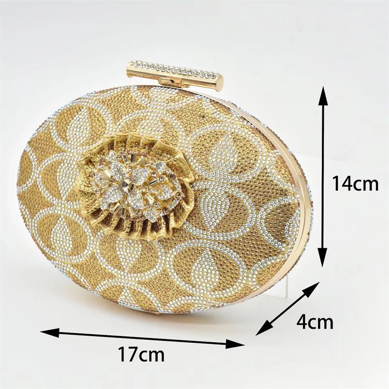 Women's low heeled sandals with evening bag matching drill button_voghion.com