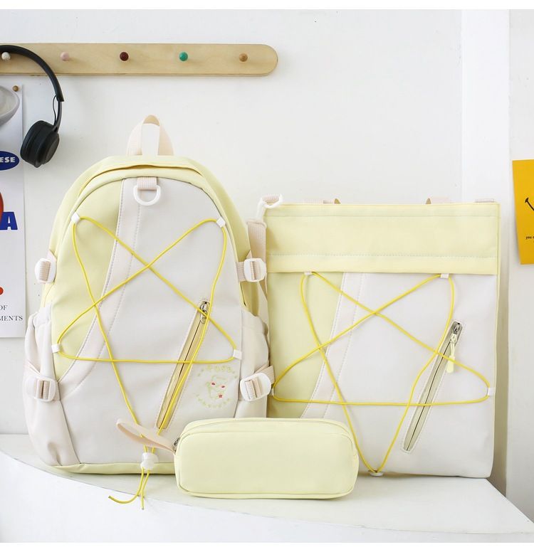 Kinderrucksack für die Schule – buntes Cartoon-Design, leicht und geräumig, ergonomische Schultergurte, strapazierfähiges Nylon, inklusive süßem Hunde-Schlüsselanhänger_voghion.com