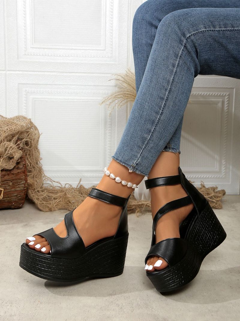 Platåsandaler Dam Nya Sommarsandaler med Kilklack_voghion.com