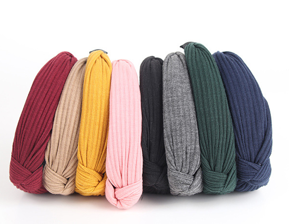 Fascia turbante con nodo Fascia in tessuto antiscivolo da donna Fascia nodo euro-americana Fascia elastica_voghion.com