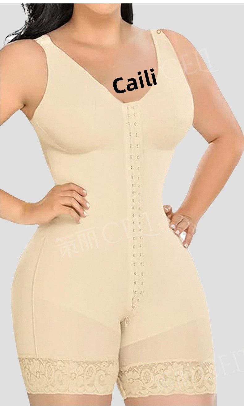 Plus Size Shaping Bodysuit For Women Postpartum Waist Slimming Hip Lifting Full Body Compression Buttoned One-Piece_voghion.com