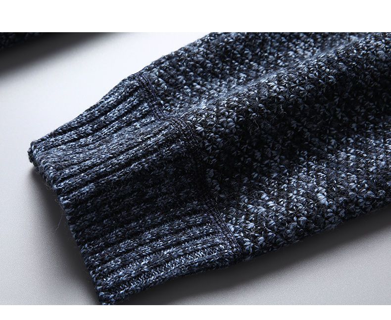 Modische Kapuzenjacke mit Fleecefutter für Herren – warmer Strickpullovermantel für Winter und Herbst, lässige Oberbekleidung mit schmaler Passform (6 Farben erhältlich)_voghion.com