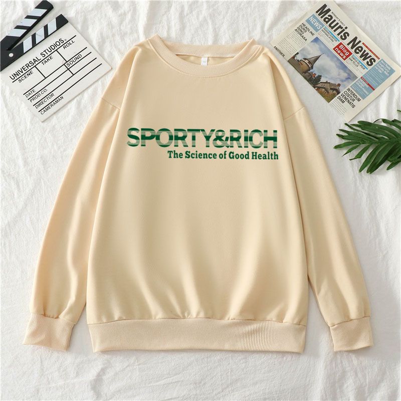 Felpa con cappuccio, stile sportivo, alla moda, casual, girocollo, in cotone, per donna_voghion.com