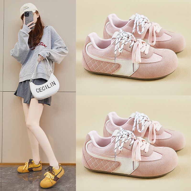 Retro German Training Little White Shoes Female Students Platform Heightening Shoes Casual Shoes Street Shooting Shoes_voghion.com