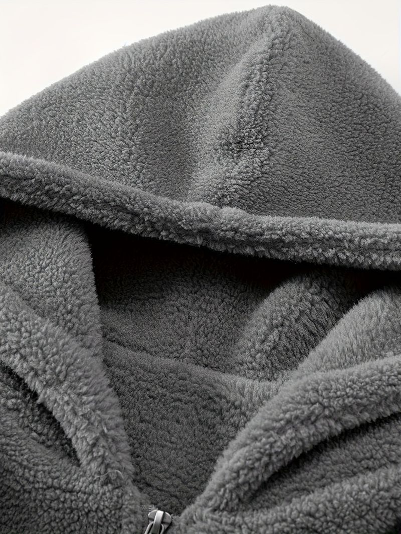 Giacca impermeabile antivento con cappuccio da uomo – Cappotto invernale foderato in pile con chiusura a zip (nero/beige/grigio, EU XXS-XXXL)_voghion.com