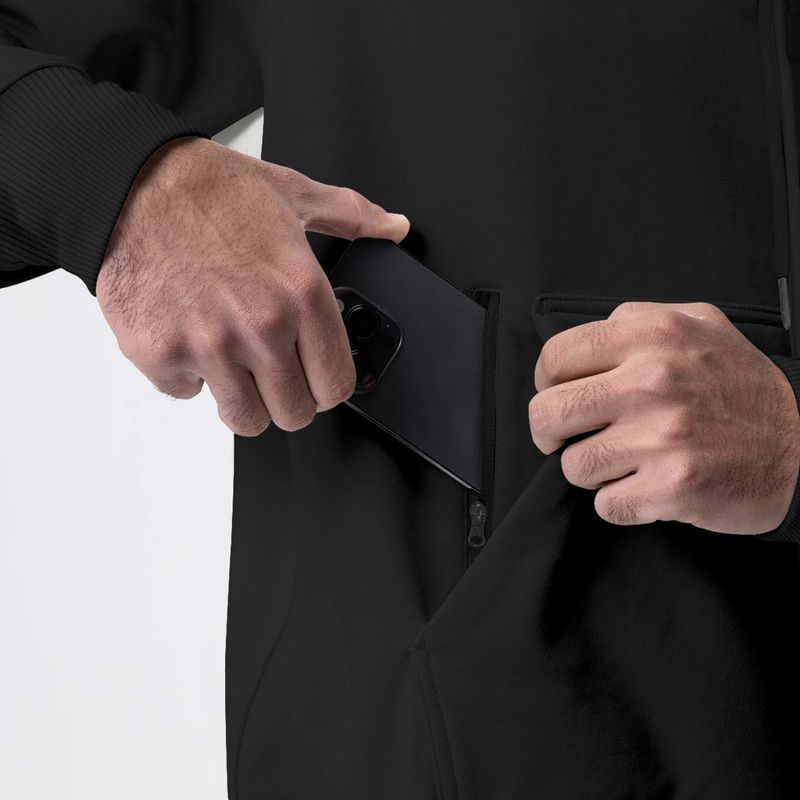 Abbigliamento maschile autunno e inverno uomo tinta unita pantaloni a maniche lunghe con cappuccio sport tempo libero pile caldo e comodo vestito_voghion.com