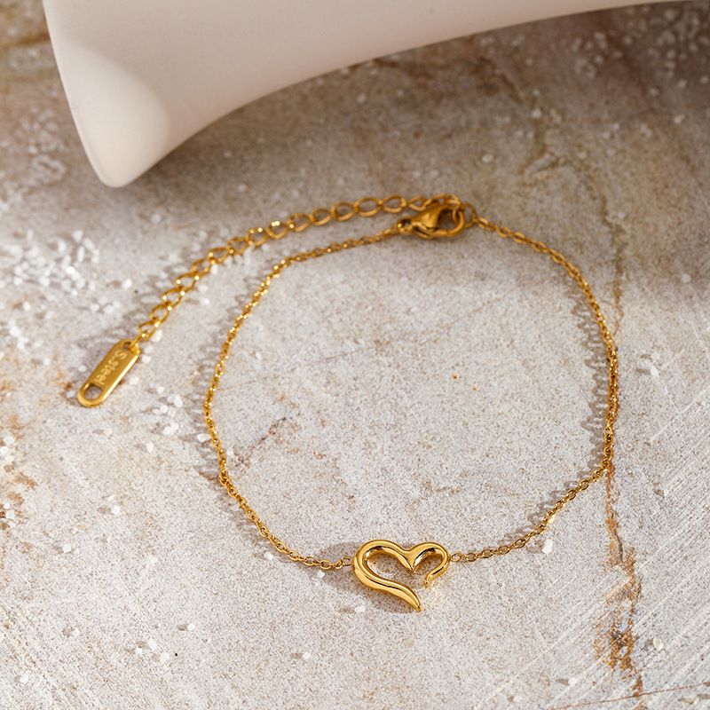 Ensemble de bijoux pour femmes, pendentif simple, chaîne, personnalité féminine, mode, bracelet en acier inoxydable galvanisé, taille S_voghion.com