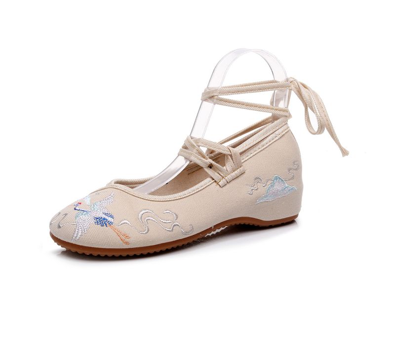 Bestickten Stoff frauen Einzelnen Null Batch Oxfords Weiche Sohle Tanz_voghion.com