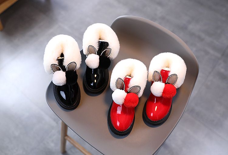 Warme Plüsch Winter Schnee Koreanische Version Baumwolle Stiefel Kid Schuh für Mädchen Ankle Boot atos Niña_voghion.com