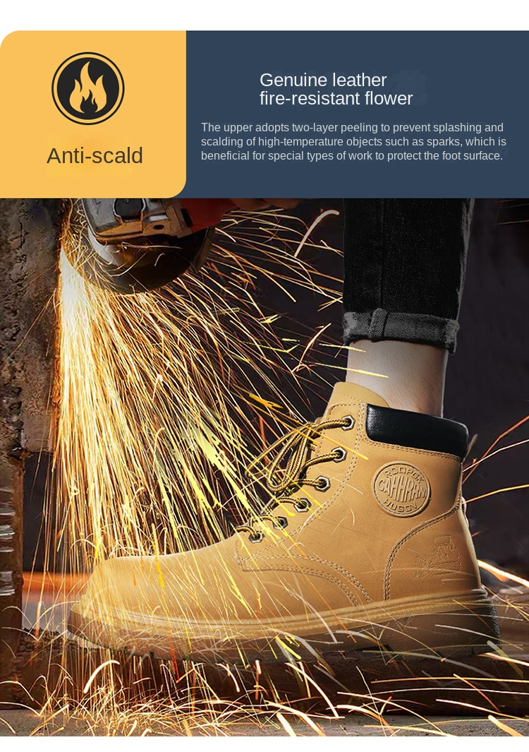 Motorcycle Boots, Steel Toe, Labor Protection Safety Shoes, Military Boots, Construction Site Rhubarb Boots_voghion.com