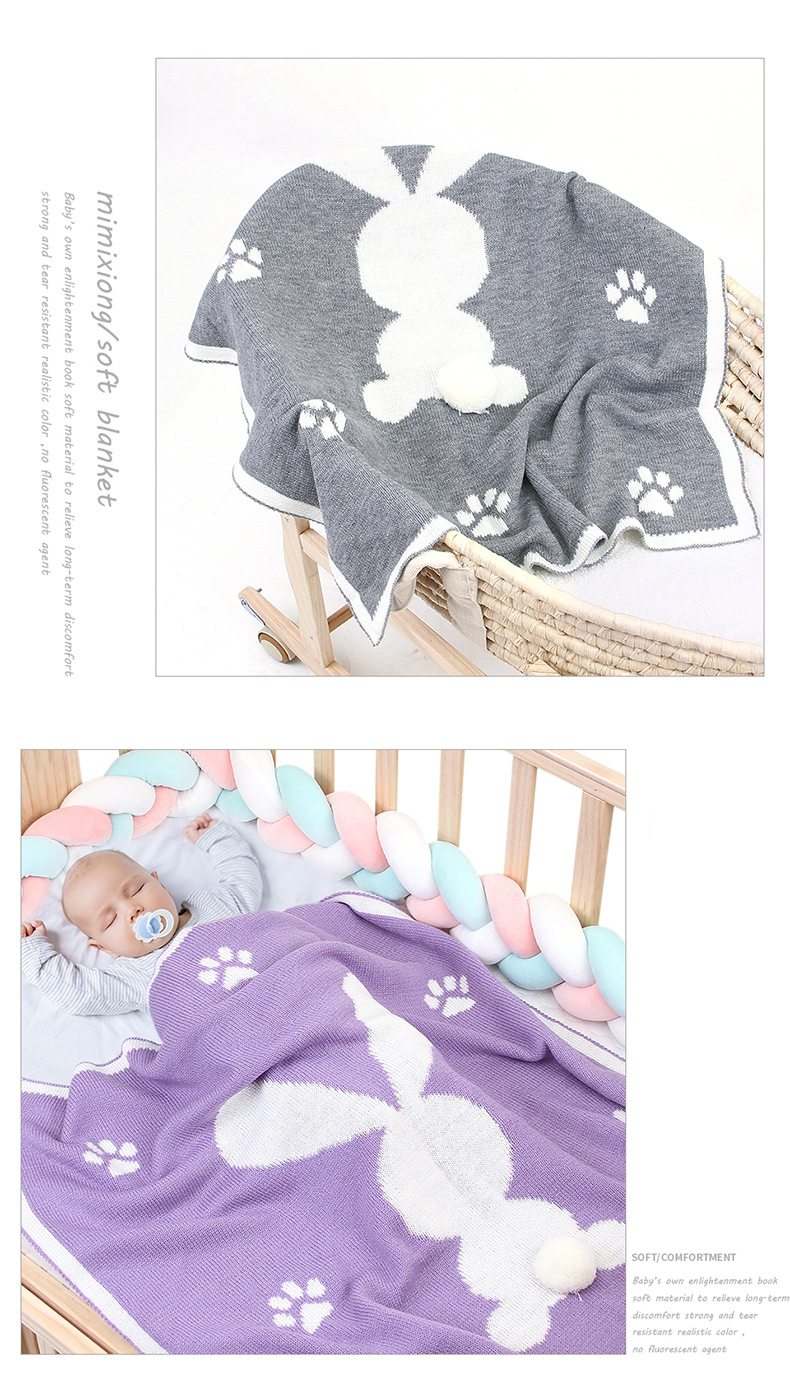 Mother&Kids Baby cartoon stereoscopic rabbit blanket Cover blanket Baby blanket_voghion.com