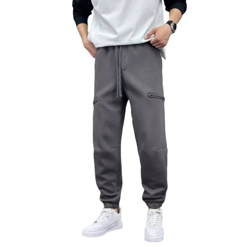 Men's Clothing brand splicing cuff sweatpants men's autumn and winter new style trendy drawstring casual pants versatile men's trousers_voghion.com