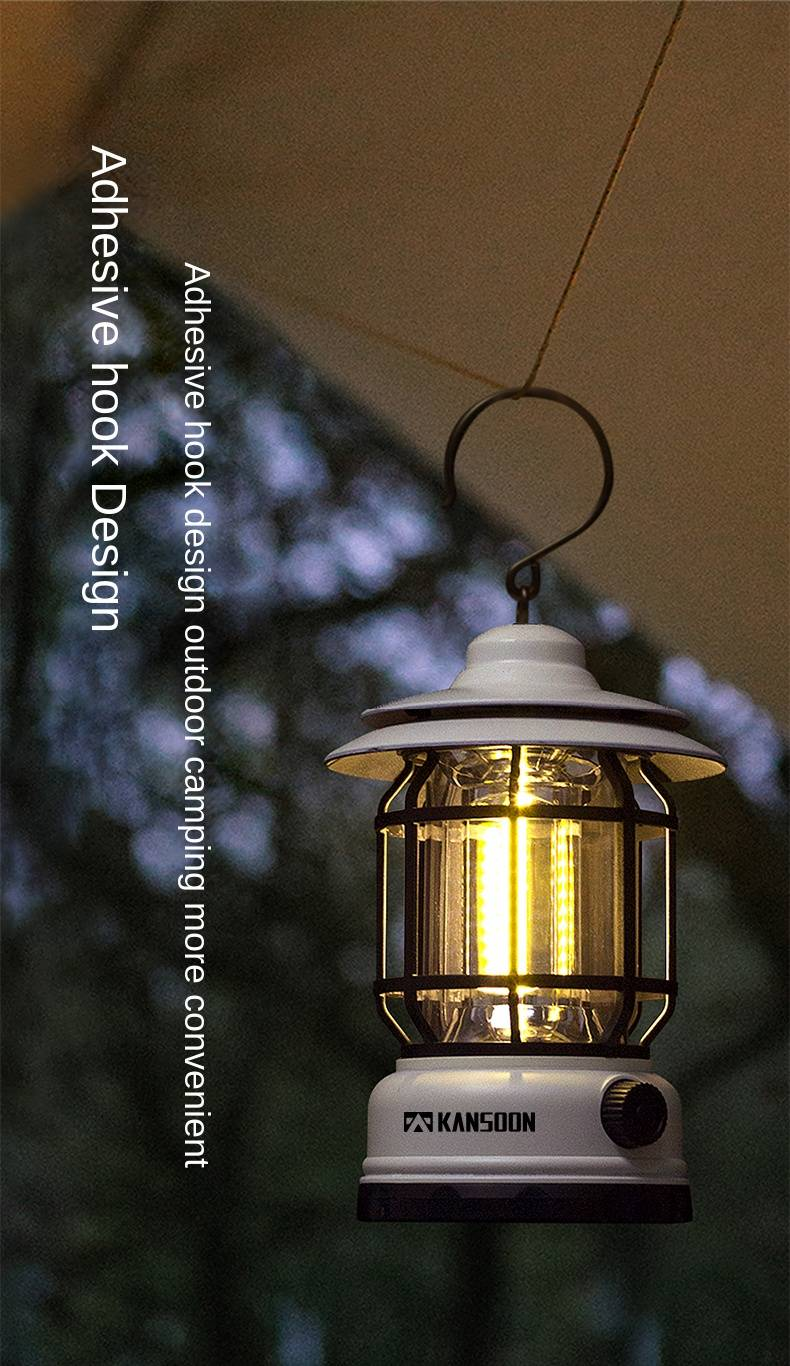 Luz de acampamento ambiente KaySpeed com iluminação regulável (modelo de carregamento) LYD01 branco marfim_voghion.com