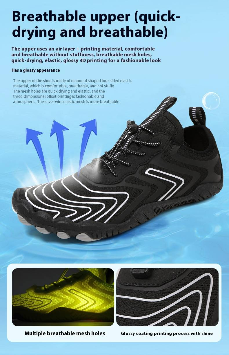 Water Shoes For Swimming, Hiking, And Beach - Lightweight Quick-Drying With Anti-Slip Rubber Sole - Breathable Mesh Lining For Outdoor Adventures_voghion.com