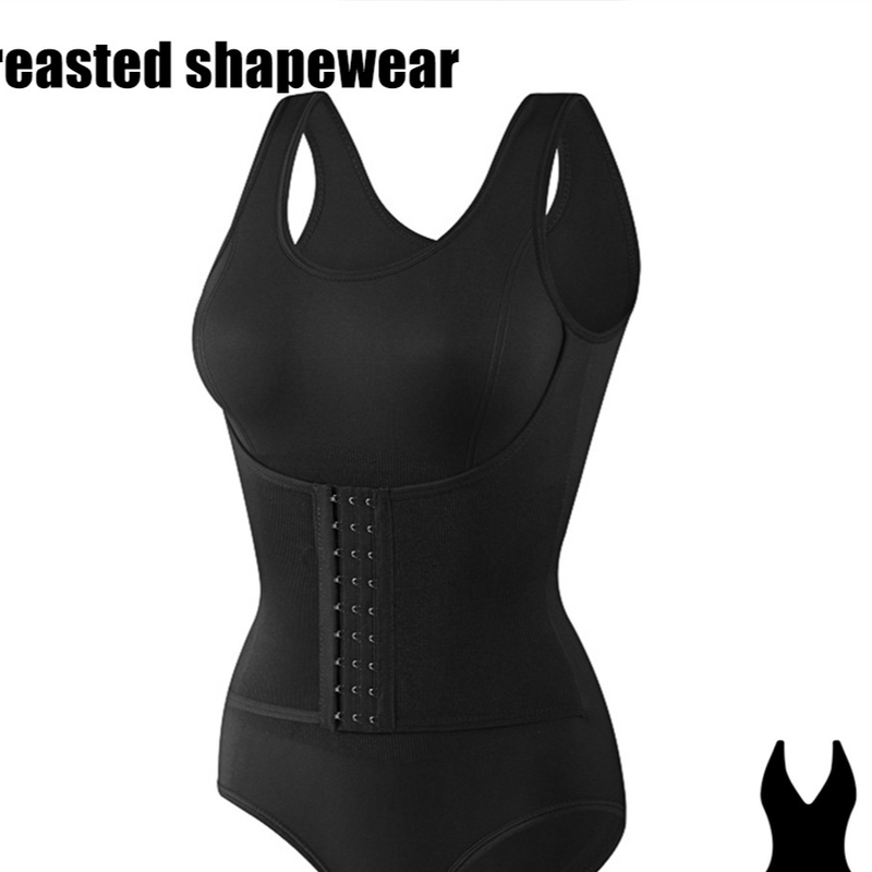 "Premium-Shapewear in Übergröße mit Haken- und Ösenverschluss – Nahtloser Bauchweg-Bodysuit für Damen, schlankmachende Ganzkörperunterstützung im Dreiecksschnitt"_voghion.com