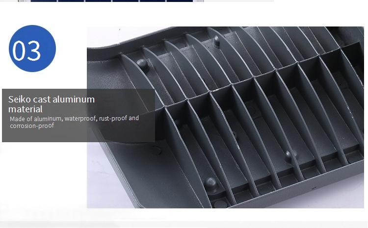 Applique a LED ad energia solare con telecomando - Lampada da giardino impermeabile per esterni, per illuminazione di cortili, vialetti e comunità (palo alto da 20 W)_voghion.com