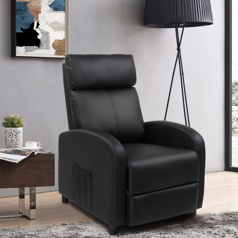 Fauteuil inclinable électrique pour salon, home cinéma, en cuir PU, avec massage et chaleur. Canapé-lit de massage._voghion.com