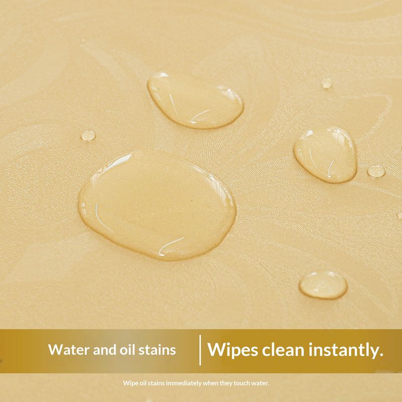 Tovaglia in poliestere di alta qualità, rotonda/rettangolare, impermeabile e resistente al calore, design moderno e minimalista con ricami floreali._voghion.com