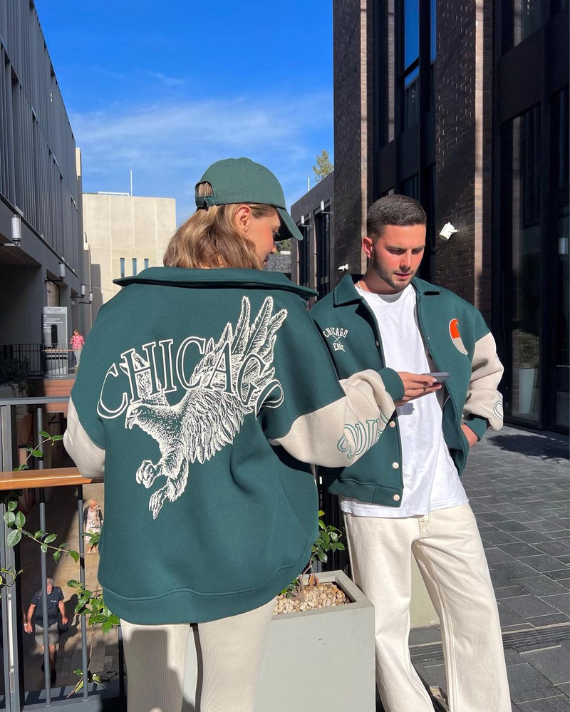 Damen-Sweatshirt, bedruckt, Strickjacke, langärmelig, Paar, Baseball-Uniform, Männer und Frauen gleich_voghion.com