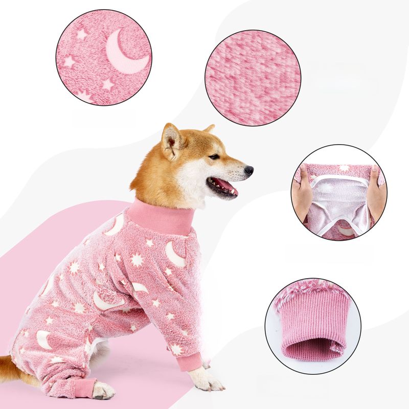 Cross-border Hot Pet Clothes Medium and Large Dog Pajamas Golden Hair Home Clothes Anti-hair-loss Dog Warm Padded Nightgown_voghion.com