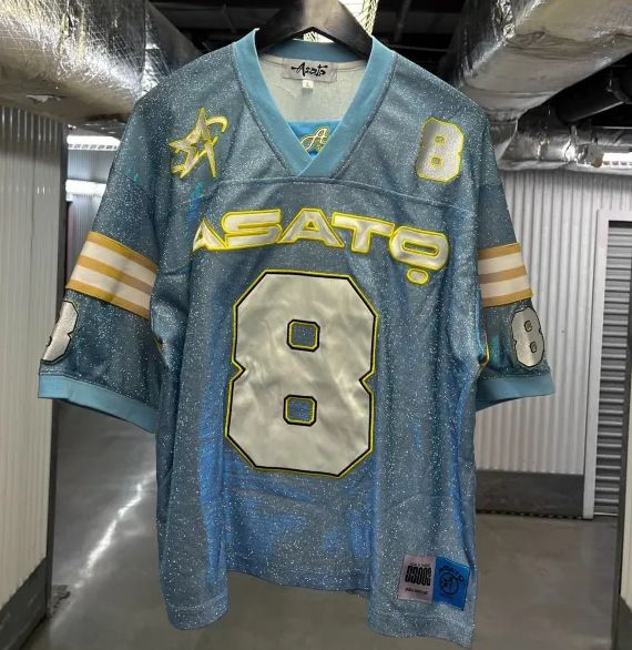 T-shirt réfléchissant col V pour homme et femme - Style hip-hop urbain, sécurité nocturne, unisexe, léger et respirant (noir, bleu clair)_voghion.com