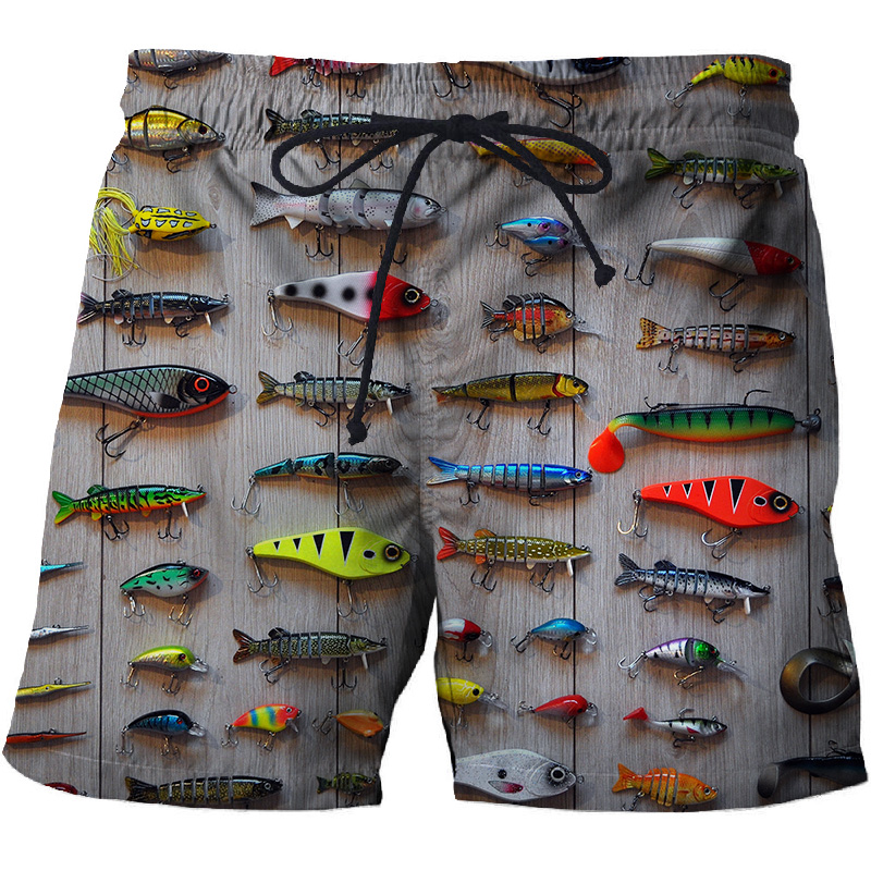 2023 Herren-Badeanzug mit 3D-Druck, blau bedruckter Badeanzug, Strand- und Boardshorts, modische Urlaubs-Strandhose_voghion.com