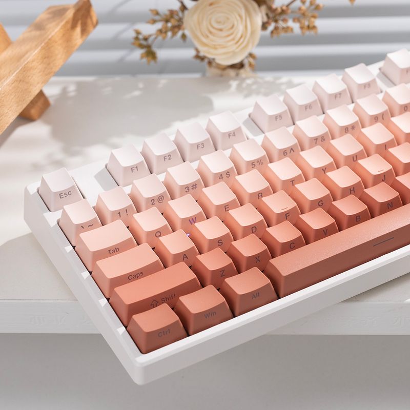 Teclado Walking Cat M108 Nical con grabado lateral, degradado, transparente, inalámbrico, con cable, para oficina, con sonido Mahjong Z108_voghion.com
