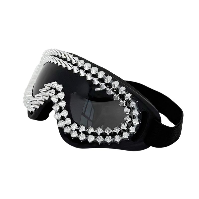 Occhiali da sole punk gotici 2025, da uomo e da donna, con rivetti e punte, alla moda ed eleganti per le feste._voghion.com