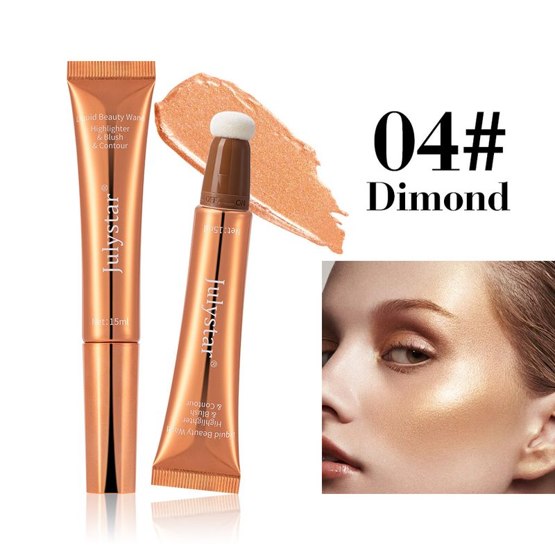 Rouge Gesicht Matt Einfach zu Färben Rouge Blush Flüssig Highlighter Fein Schimmer Kontur Aufhellende Kontur 3 Sets_voghion.com