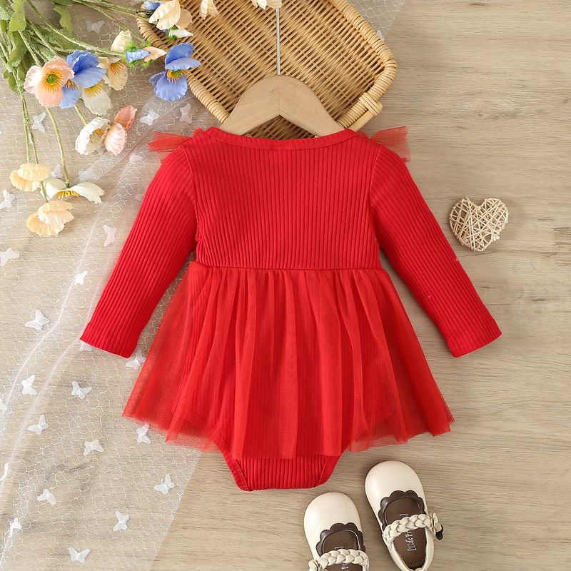 2024 Cute casual solid color mesh jumpsuit for infants and young girls_voghion.com