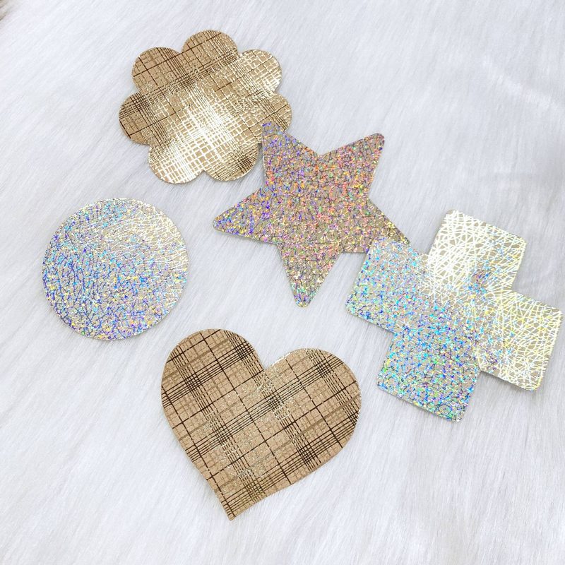 Full Star Weizengold kariertes unsichtbares selbstklebendes Brustband_voghion.com