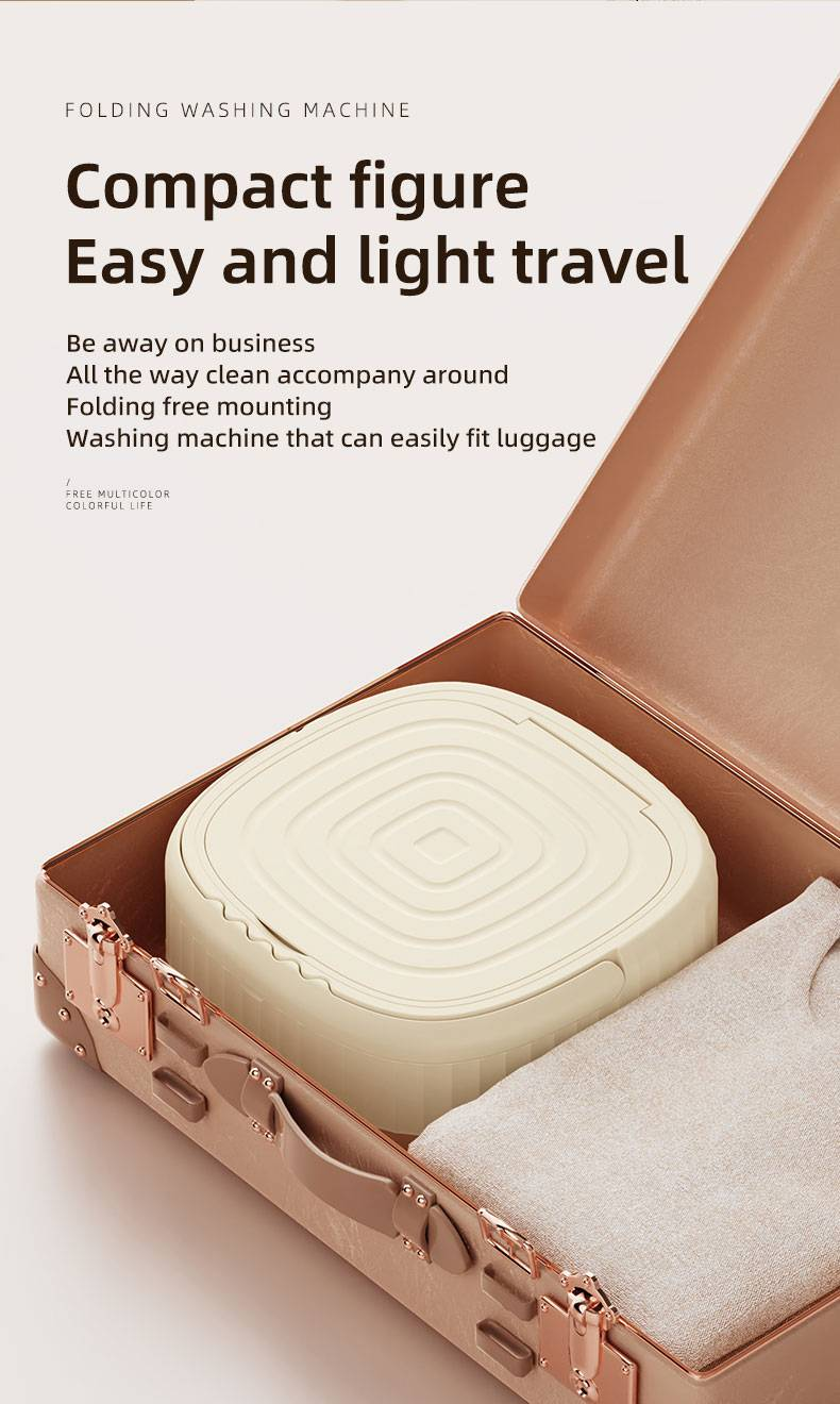 Folding Washing Machine 9L Large Capacity Household Portable Underwear & Panties Dehydrator Eluting All-in-One Mini Washing Machine_voghion.com