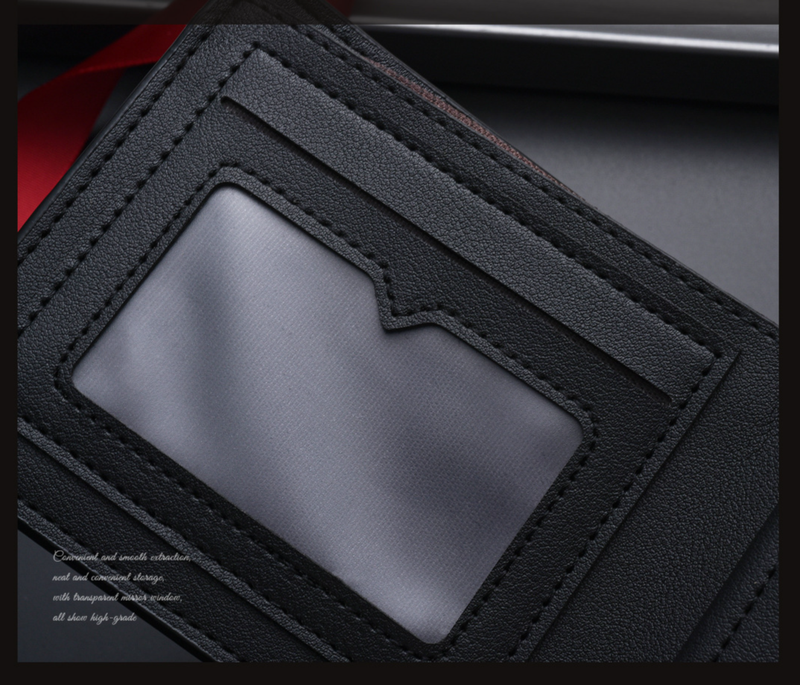 Portafoglio da uomo, corto, con porta carte di credito integrato per patente di guida, monete, marchio alla moda, portafoglio da uomo multifunzionale_voghion.com