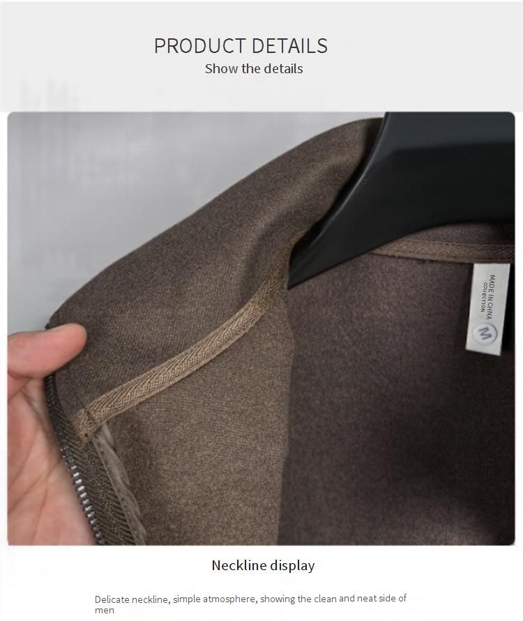 Premium Langarm-Sweatshirt mit Reißverschluss für Herren – Herbstlicher Polyesterpullover mit minimalistischem Buchstabendruck, verdickte Freizeitjacke_voghion.com