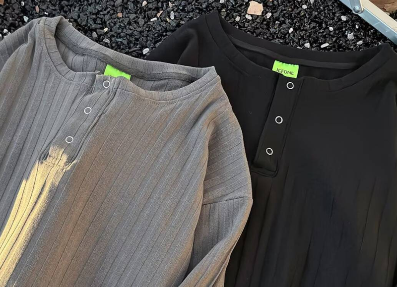 Men’s Retro Shirt – Streetwear Style, Embroidered Lettering, Half-Zip Design (M-3XL, Striped, Lightweight)_voghion.com