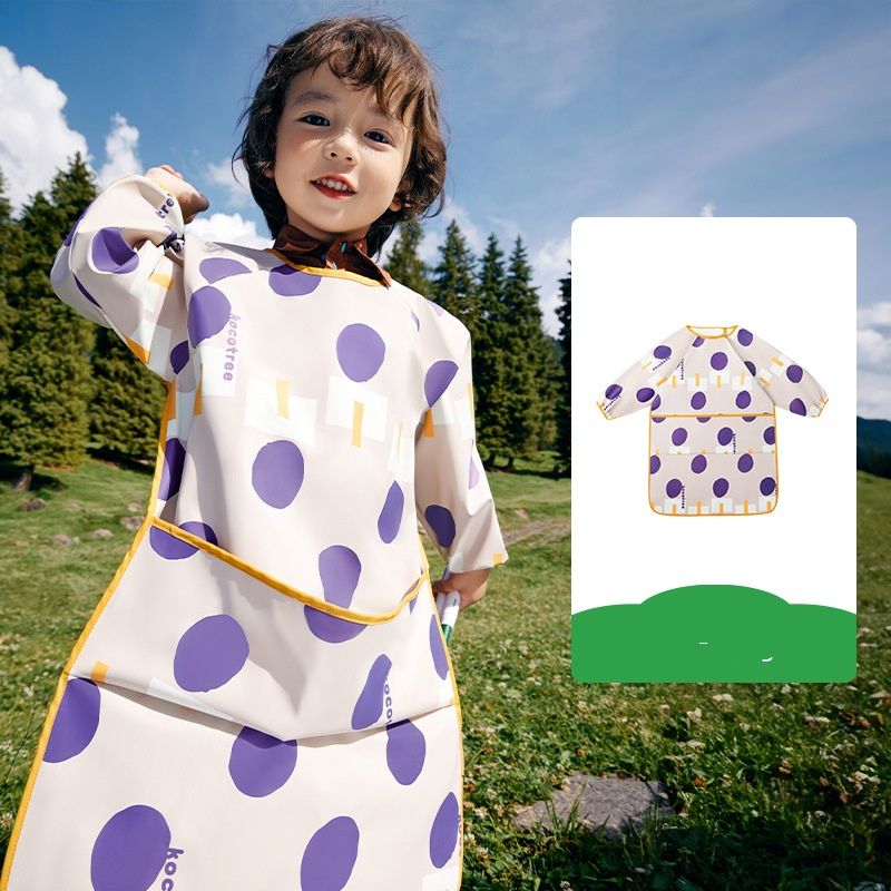 Kids Waterproof Art Smock – Long Sleeve Painting Apron For Boys & Girls (A-Class, PU Coated, 4 Sizes & Trendy Colors)_voghion.com