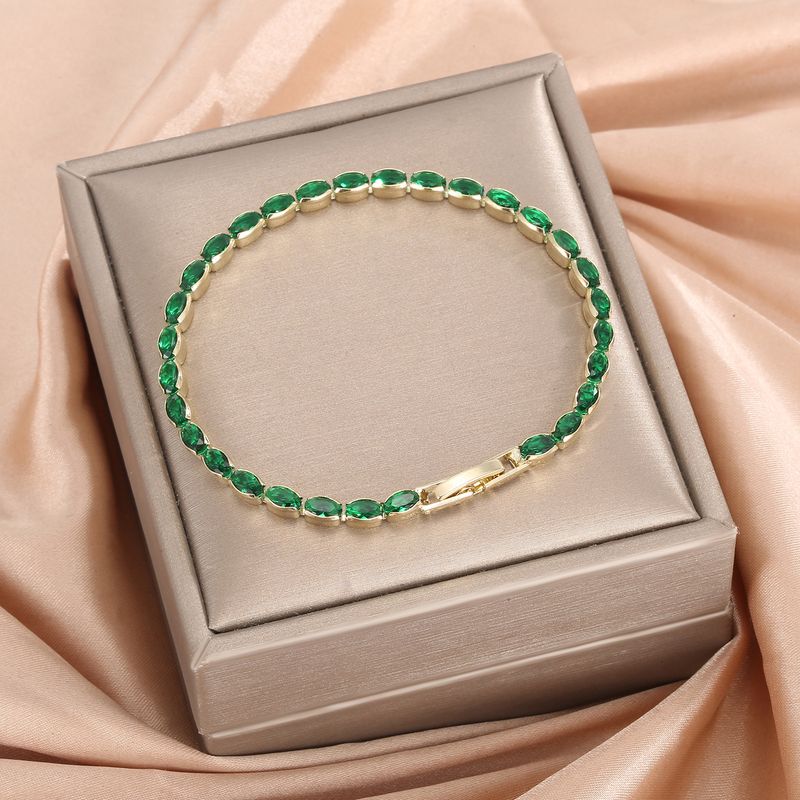 Verkauf von Mode Licht Luxus Exquisite Oval Zirkon Klauenkette Armband Live-Streaming Hot Artikel_voghion.com