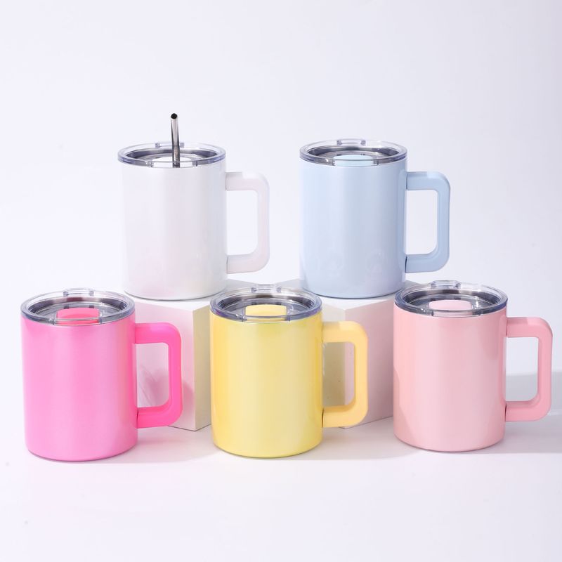 Tazza magnetica transfrontaliera da 12 once, in acciaio inossidabile 304, con doppio strato di isolamento, manico e cannuccia, tazza da caffè_voghion.com