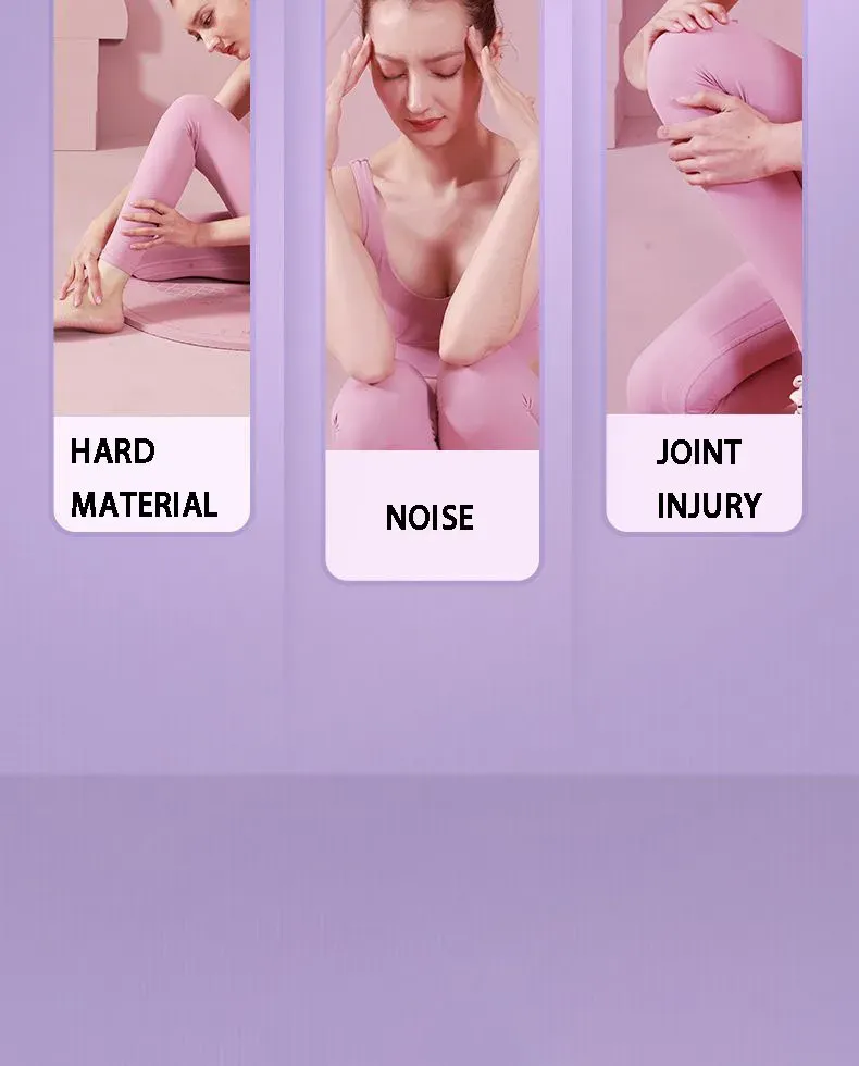 Yogamåtte med en tykkelse på 15 mm skridsikker pilates fitnessmåtte miljøvenlig rivefast yogamåtte til kvinder_voghion.com