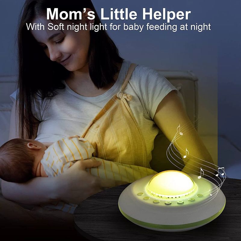 White Noise Machine Baby Soothing Sleep Aid Artifact Colorful Starry Sky Sleep Aid Lamp Speaker Home Portable White Noise Sleep Instrument_voghion.com
