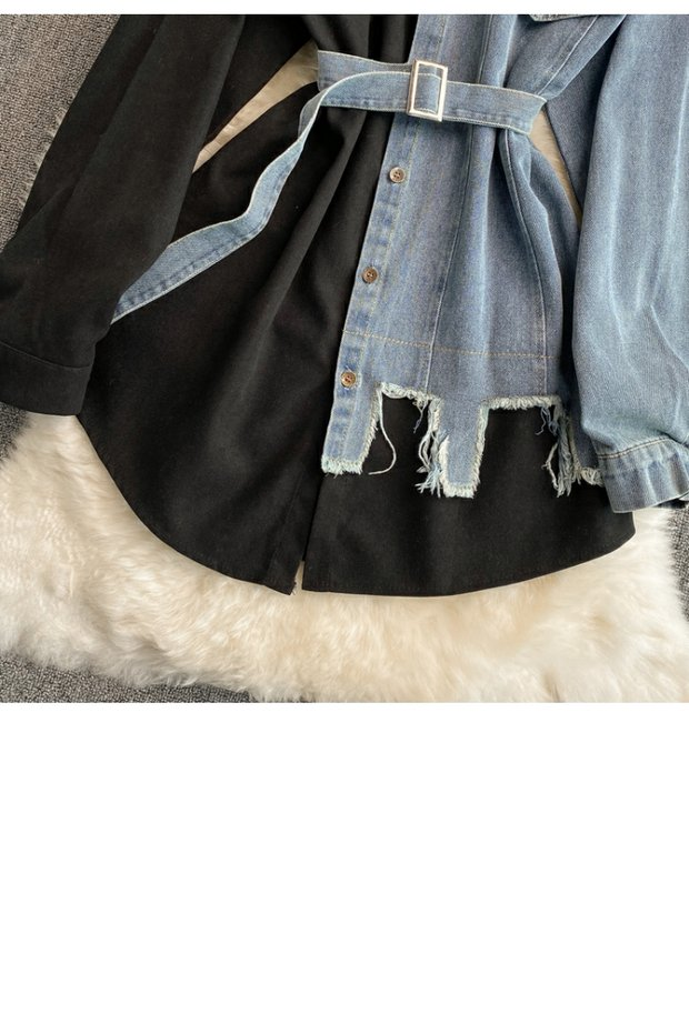 Damen Jeans Patchwork Reverskleed_voghion.com