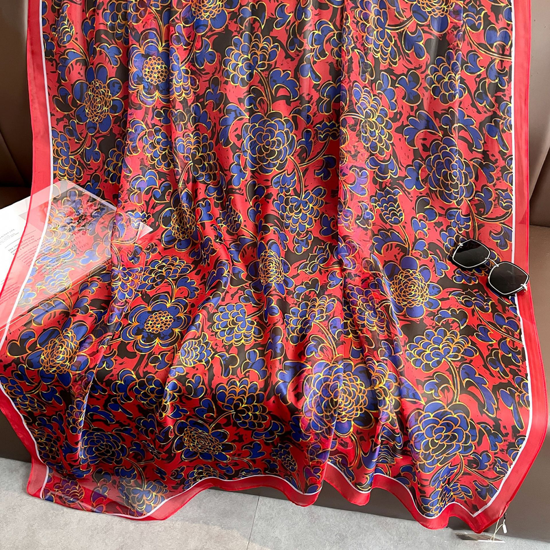 2023 Vår och höst Ny mode Tryckt Sc Dam Lång Koreansk Sommar Solskydd Strand Sc Dam Stor Sjal_voghion.com