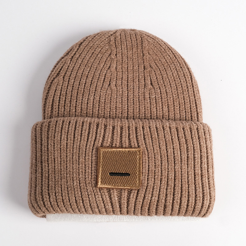 Neuheiten 2024 Neue Winterhüte für Frauen, gemischte Strickwolle, lächelndes Gesicht, Paarmütze, Damenfaden, gestrickte Beanie, Chapeau, warme Motorhaube_voghion.com